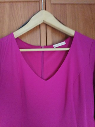 Vestido fiesta fucsia talla 40,usado horas