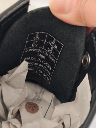 Stivali Dr. Martens neri lucidi donna taglia 37