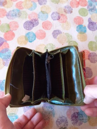 Monedero piel precioso multicolor