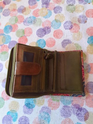 Monedero piel precioso multicolor
