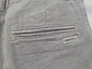 Pantalón corto niño lino gris T.9/10