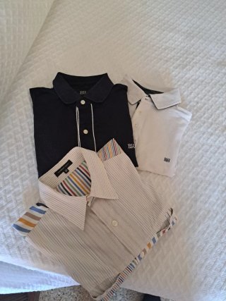 REBAJADOS P&H azul marino con ribete blanco