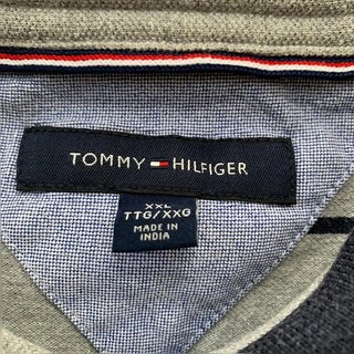 Polo Tommy Hilfiger gris rayas hombre XXL original