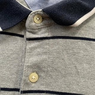Polo Tommy Hilfiger gris rayas hombre XXL original