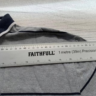 Polo Tommy Hilfiger gris rayas hombre XXL original