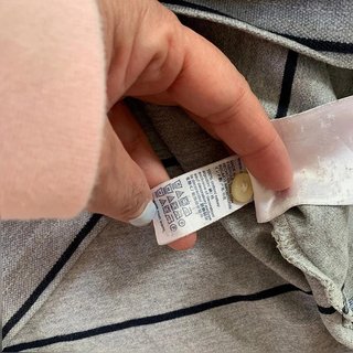 Polo Tommy Hilfiger gris rayas hombre XXL original
