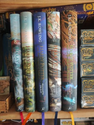 Lote 5 libros ilustrados Harry Potter inglés.