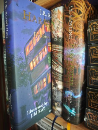 Lote 5 libros ilustrados Harry Potter inglés.