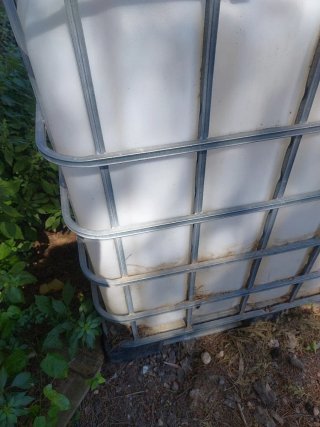 Depósito agua 1000L IBC con jaula