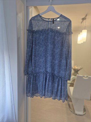 Vestido Pepe Jeans gasa azul talla S