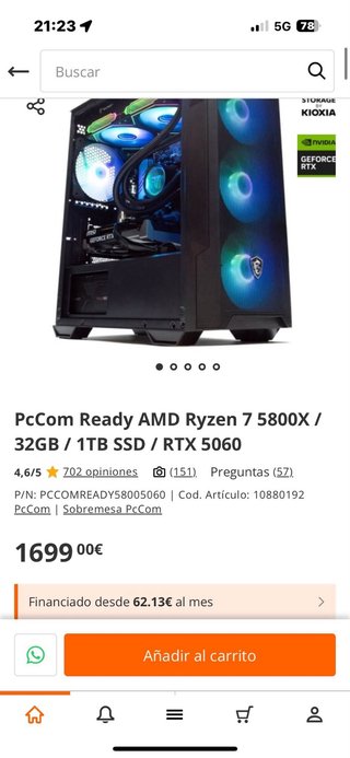Ordenador Gamer MSI
