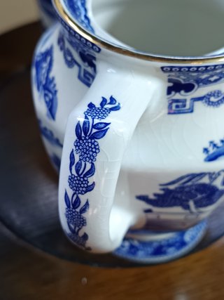 Jarra Ringtons Porcelana Inglesa Azul y Blanca