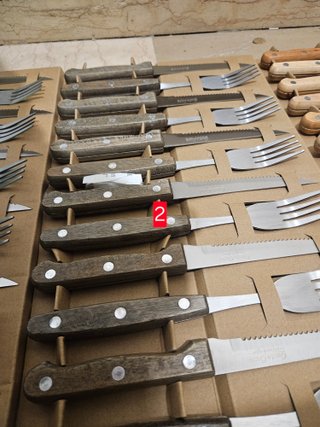Posate Bistecca Acciaio Inox Manico Legno