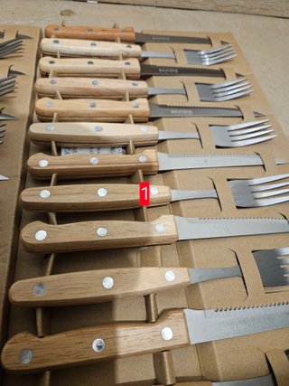 Posate Bistecca Acciaio Inox Manico Legno