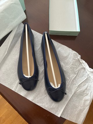 Zapatos planos de señora azul sin usar