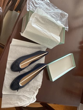 Zapatos planos de señora azul sin usar