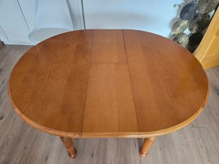 Mesa de comedor extensible de madera