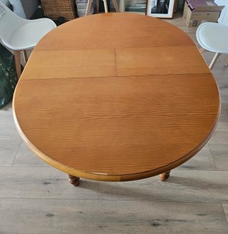 Mesa de comedor extensible de madera