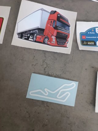 Lote 21 pegatinas vinilos camiones Scania Volvo