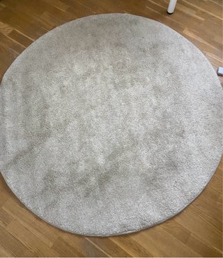 Alfombra redonda beige 130cm