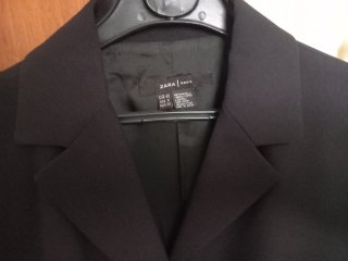 Chaqueta Zara Larga Negra Nueva