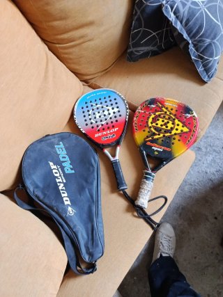 Raquetas de pádel Dunlop con funda