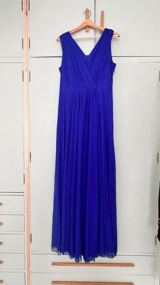 Vestido largo azul de fiesta