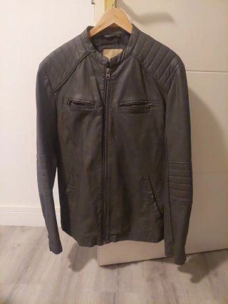 Chaqueta Biker Negra Hombre