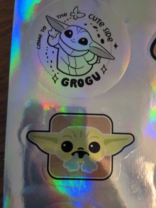 Adesivi Star Wars Mandalorian e Grogu