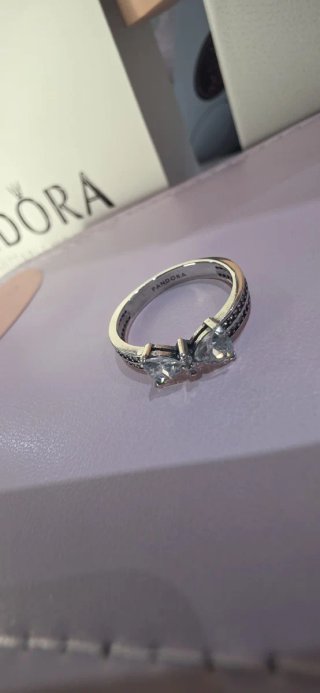 Anillo Pandora Plata lazo Pavé