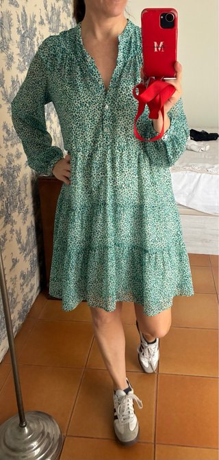 Vestido Zara estampado flores Talla XS