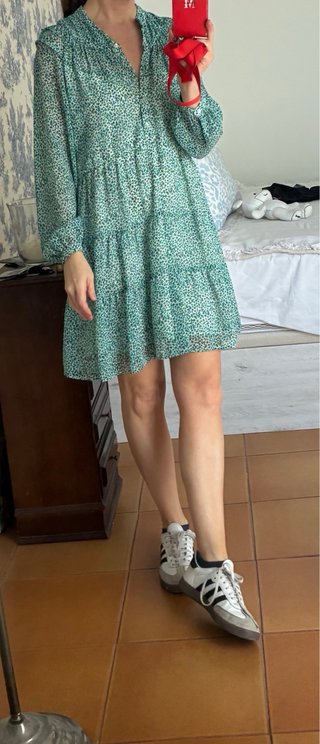 Vestido Zara estampado flores Talla XS