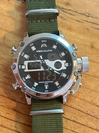 Reloj MEGALITH Hombre Verde/Plata