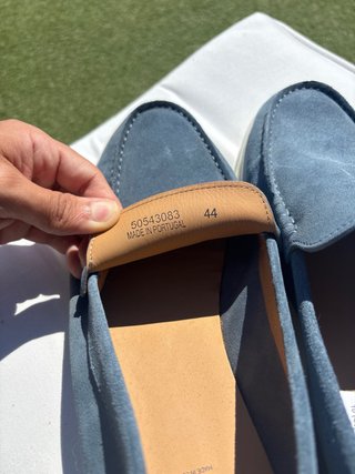 Mocasines BOSS de Piel Azul Talla 44