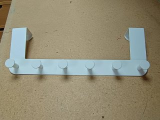 Colgador de puerta metálico plateado o blanco