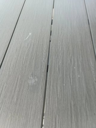 Mesa Exterior Aluminio Negro/Madera Artificial