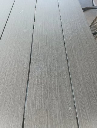 Mesa Exterior Aluminio Negro/Madera Artificial