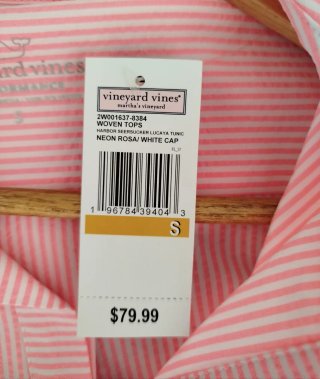 Camisa rosa a rayas Vineyard Vines