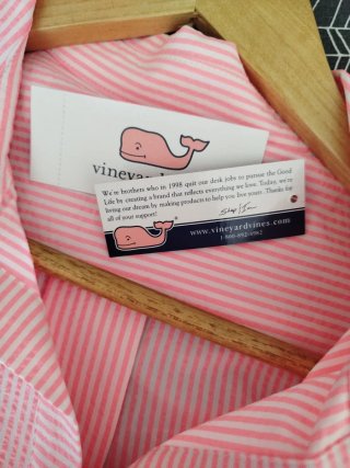 Camisa rosa a rayas Vineyard Vines