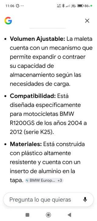 Maleta Top Case Trasera BMW