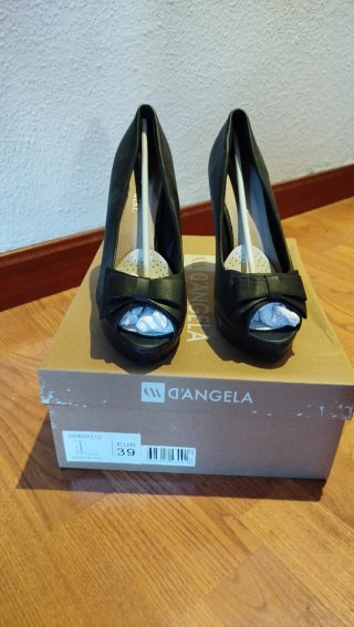 Zapatos de tacón D'Angela negros talla 39