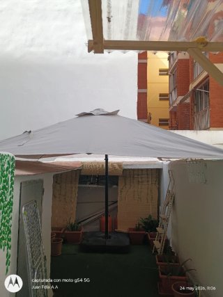 Sombrillas Jardín 3x3m Tela y Plástico