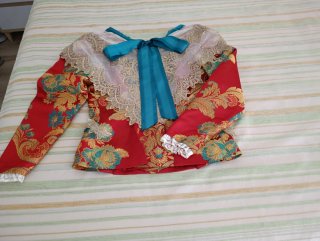 Traje de Fallera Rojo y Dorado
