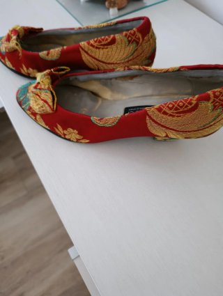 Traje de Fallera Rojo y Dorado