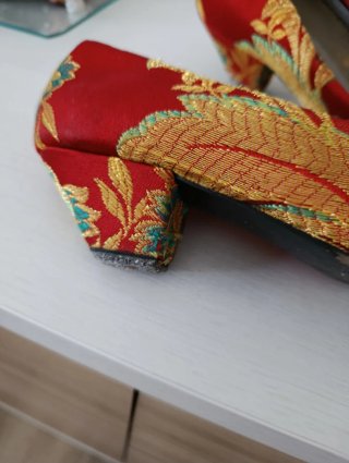 Traje de Fallera Rojo y Dorado