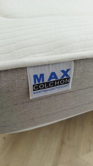 Cama 135x190 Beige y Blanca