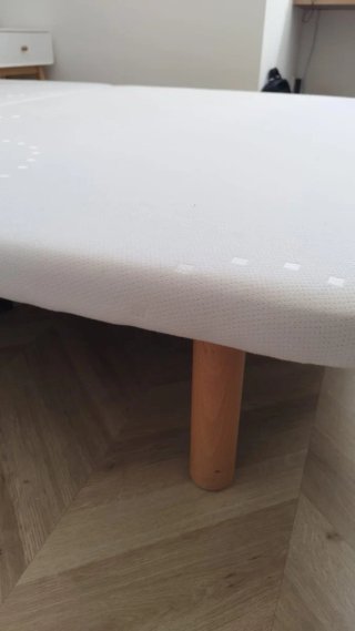 Cama 135x190 Beige y Blanca