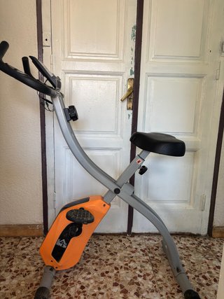 Bicicleta Estática Plegable Naranja