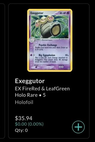 Exeggutor 5/112 Carta Pokémon