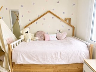 Cama Montessori Casita 180x100+cama nido+1 colchón